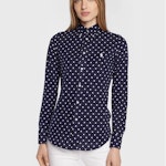 Heidi Dotted Long Sleeved Button Front Shirt