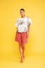 MOUTAKI - Γυναικεία Μπλούζα με Puff Sleeves και Print