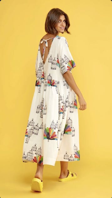 MOUTAKI - Midi Γυναικείο Φόρεμα με Print