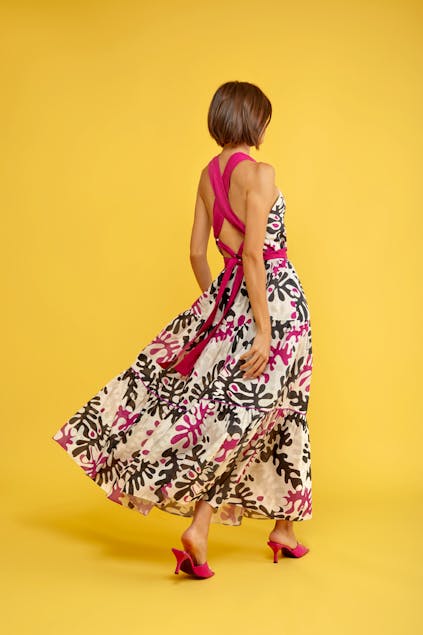 MOUTAKI - Μακρύ Φόρεμα Με Κορδέλα στην Πλάτη