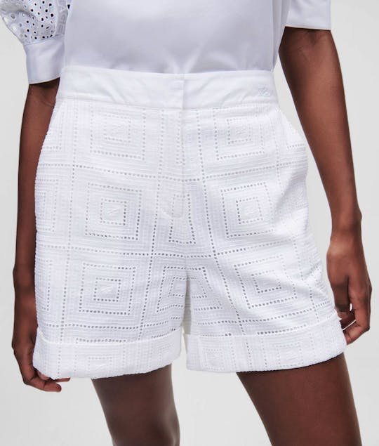 KARL LAGERFELD - Kl Broderie Anglaise Shorts