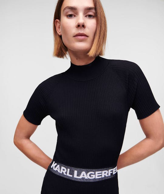 KARL LAGERFELD - Short-Sleeved Karl Logo Knit