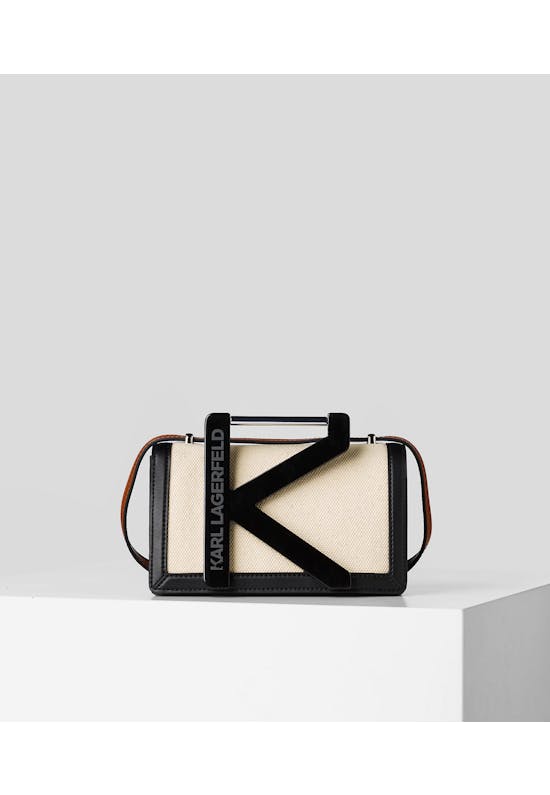 K/Karl Handle Canvas Shoulder Bag