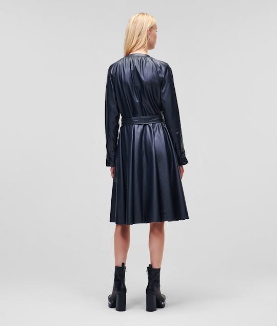 KARL LAGERFELD - Karl Lagerfeld Faux Leather Dress 226W1301