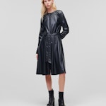 Karl Lagerfeld Faux Leather Dress 226W1301