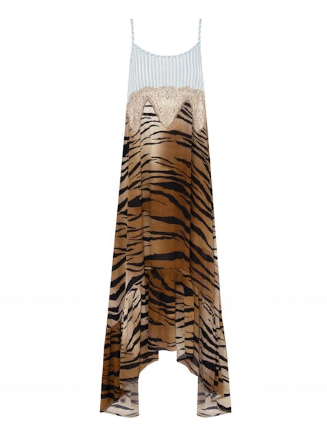 BEATRICE - Slip Dress With Animalier Print