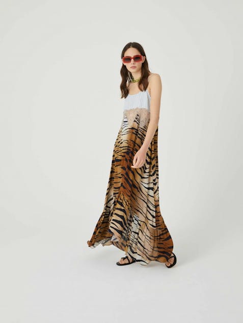 BEATRICE - Slip Dress With Animalier Print