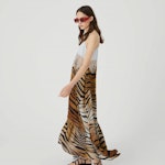 Slip Dress With Animalier Print