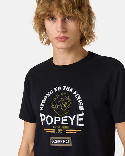 ICEBERG - Popeye Graphic black T-Shirt