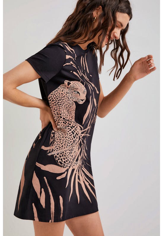 Cheetah T-shirt Dress