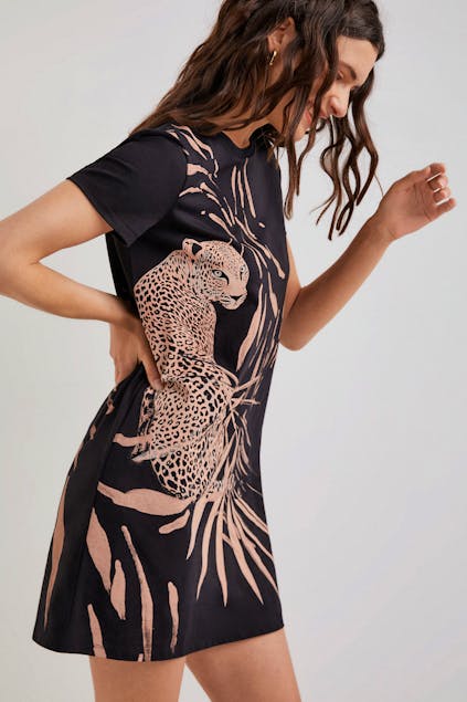 DESIGUAL - Cheetah T-shirt Dress