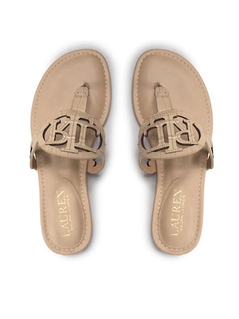 POLO RALPH LAUREN - Audrie Burnished Leather Sandal