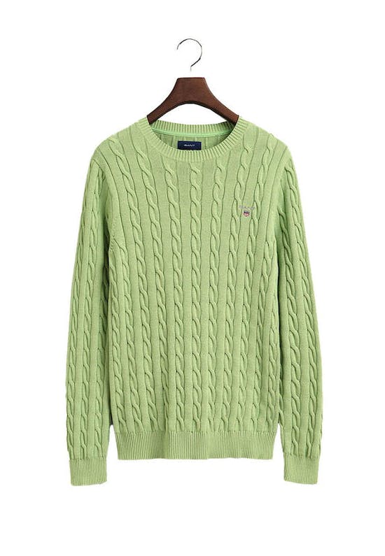 Cotton Cable Crew Neck Sweater