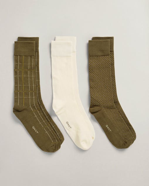 GANT - 3-Pack Check Socks With Gift Box