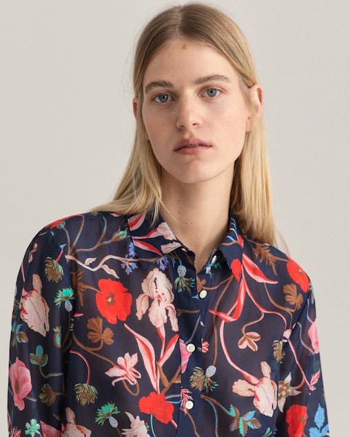 GANT - Wild Floral Print Cotton Silk Shirt