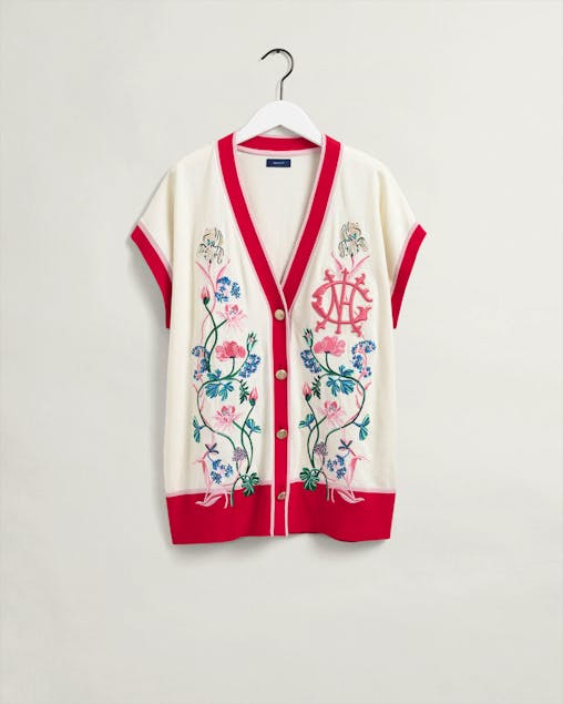 GANT - Floral Monogram Embroidery Vest
