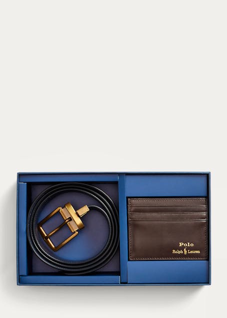 POLO RALPH LAUREN - Leather Belt & Card Case Gift Set