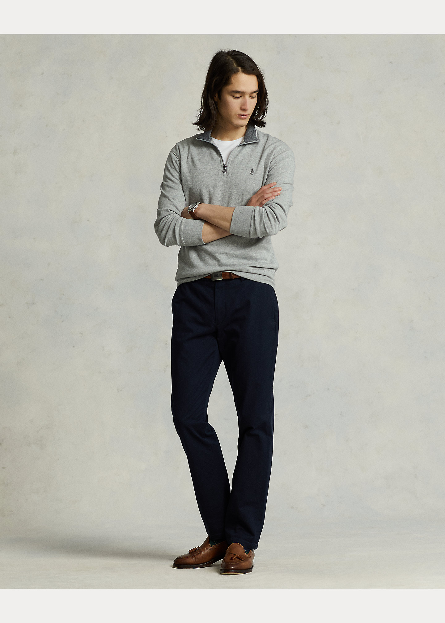 POLO RALPH LAUREN - Luxury Jersey Quarter-Zip Pullover