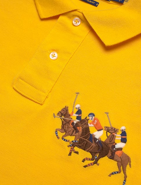 POLO RALPH LAUREN - Custom Slim Fit Triple-Pony Polo Shirt