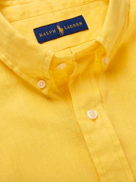POLO RALPH LAUREN - Logo Embroidered Slim Fit Linen Shirt
