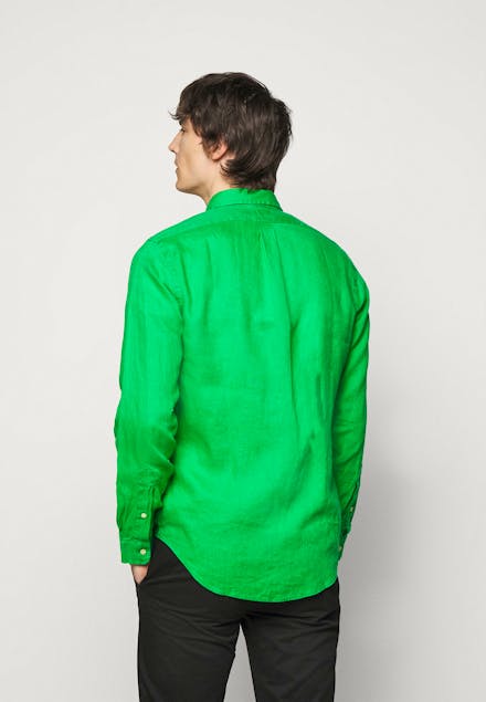 POLO RALPH LAUREN - Slim Fit Linen Shirt In Golf Green
