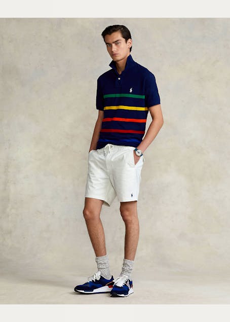 POLO RALPH LAUREN - Custom Slim Fit Striped Mesh Polo Shirt