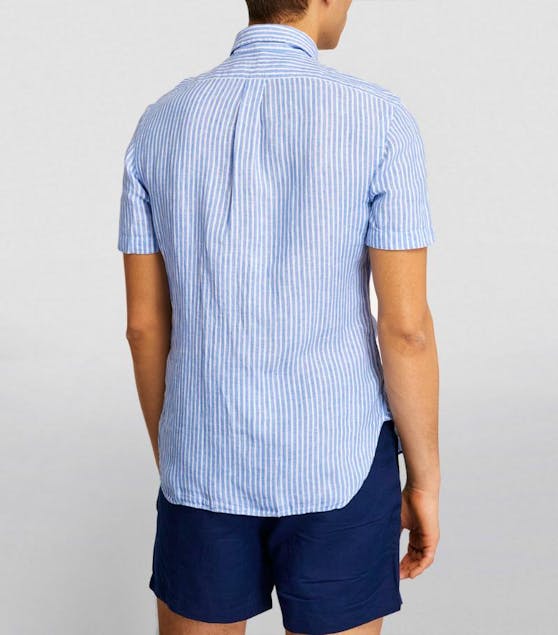 POLO RALPH LAUREN - Linen Short Sleeved Striped Shirt