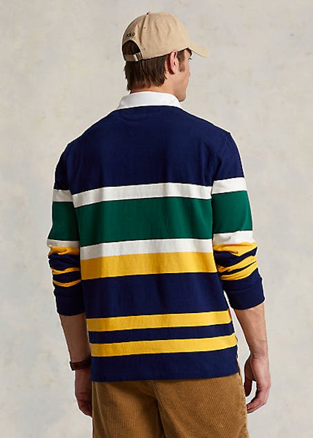 POLO RALPH LAUREN - Classic Fit Striped Logo Rugby Shirt
