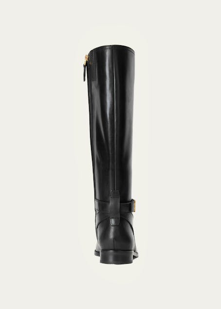 POLO RALPH LAUREN - Brittaney Burnished Leather Riding Boot