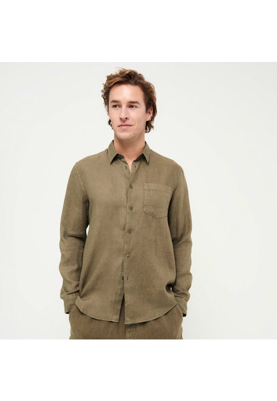 Linen Shirt Natural Dye