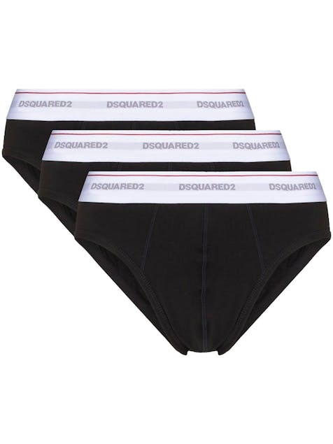 DSQUARED2 - Logo-Waistband Pack Of Three Briefs