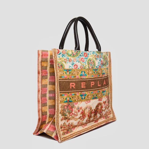 REPLAY - Shopper In Printed Cotton