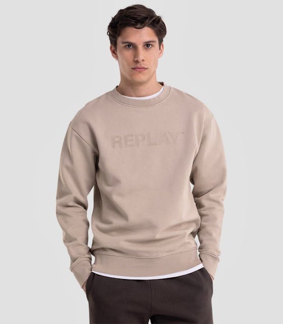 REPLAY - Organic Cotton Crewneck Sweatshirt With Print