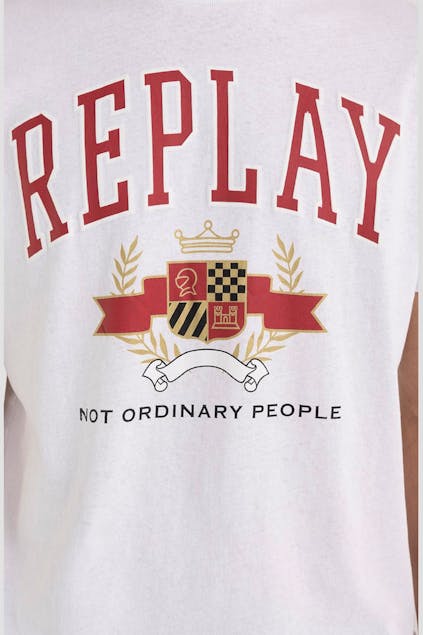 REPLAY - Jersey T-Shirt With Heraldic Print