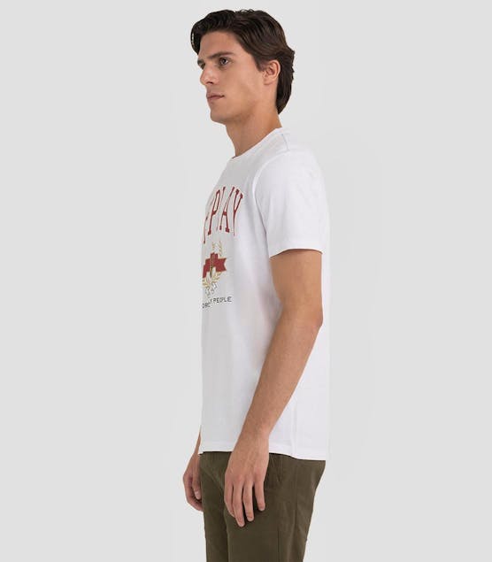 REPLAY - Jersey T-Shirt With Heraldic Print