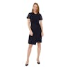 DKNY - Cotton Dress With Leather Sleeves
