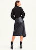 DKNY - Faux Leather Midi Skirt