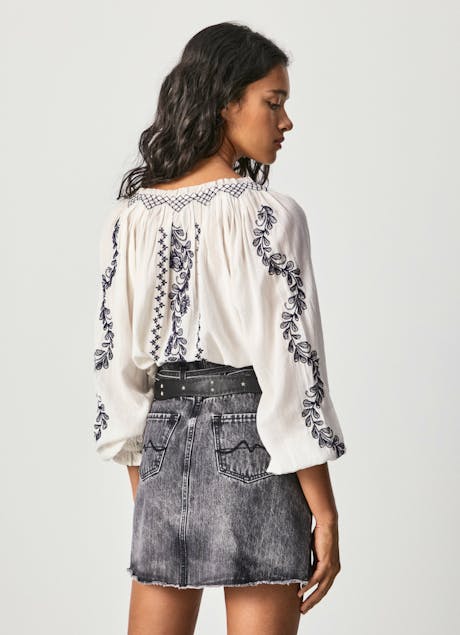 PEPE JEANS - Piper Embroidered Boho Blouse