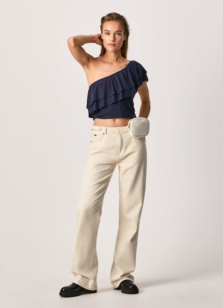PEPE JEANS - Baris Frilled Asymetric Top