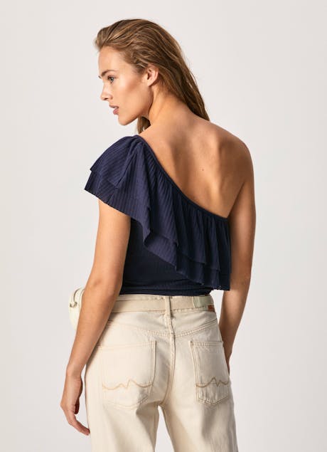 PEPE JEANS - Baris Frilled Asymetric Top