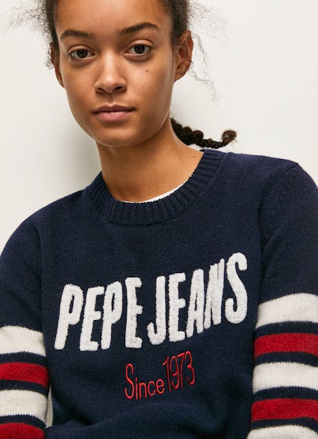 PEPE JEANS - Bobby Embroidered Logo Jumper
