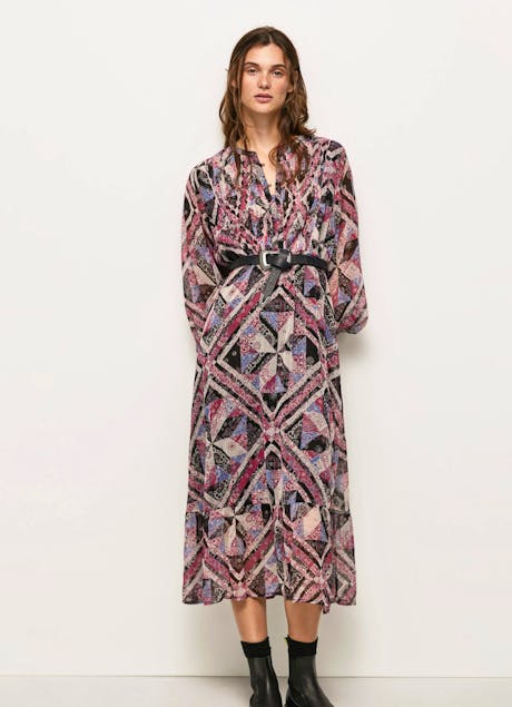 PEPE JEANS - Midi Dress With Paisley Details
