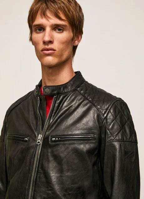 PEPE JEANS - Jayson Leather Biker Jacket