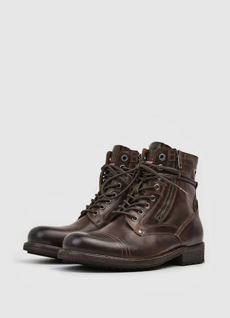 PEPE JEANS - Melting Leather Amkle Boots