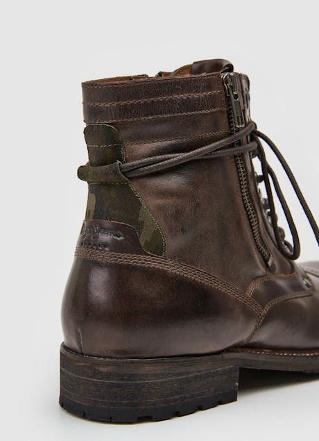 PEPE JEANS - Melting Leather Amkle Boots
