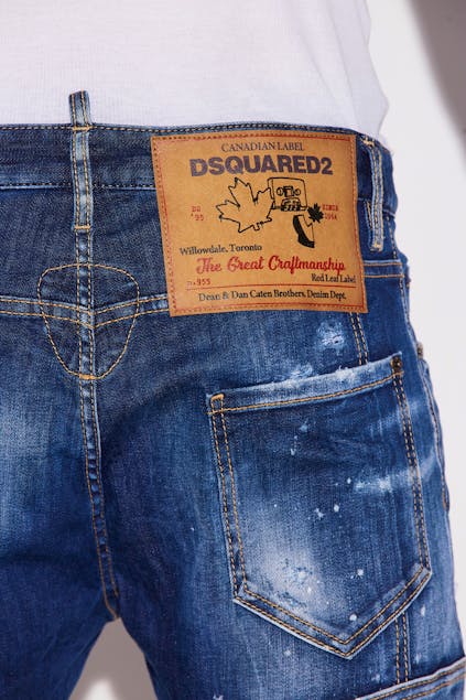 DSQUARED2 - Dark Ripped Blue Wash Tidy Biker Jeans