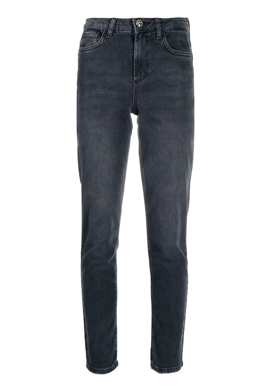 Logo-Patch Mid-Rise Skinny Jeans