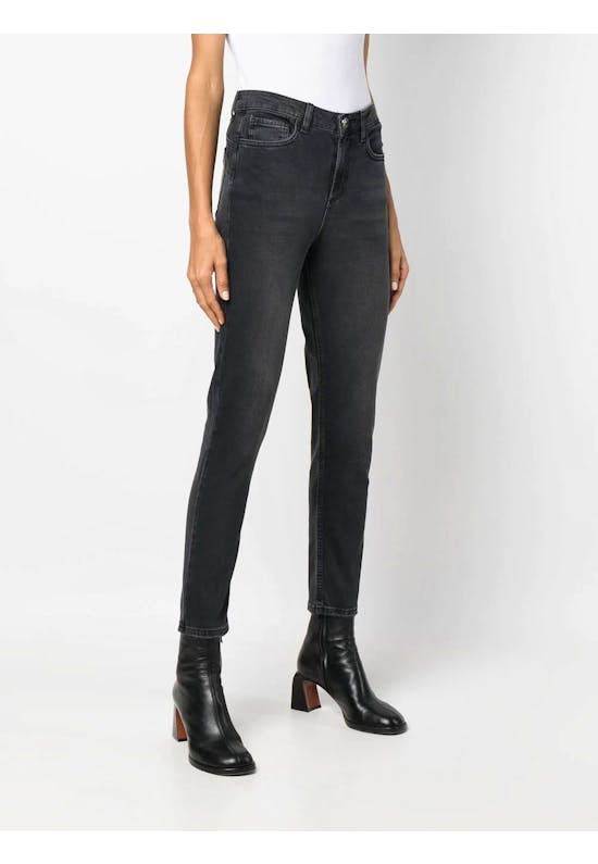 Logo-Patch Mid-Rise Skinny Jeans