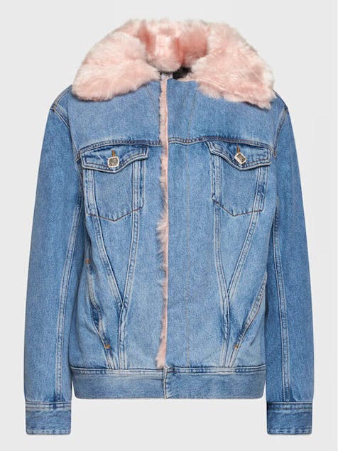 LIU JO - Denim Jacket With Faux Fur