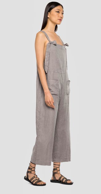 REPLAY - Relaxed Fit Linen Overalls